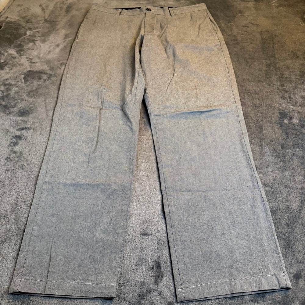 Banana Republic Gavin Straight Chino Pants Mens 33x30 Gray Cotton Business
